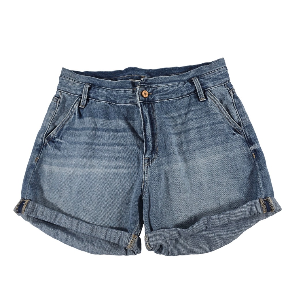 KanCan Women Medium Wash Cuffed Denim Shorts KC7854D Size 29